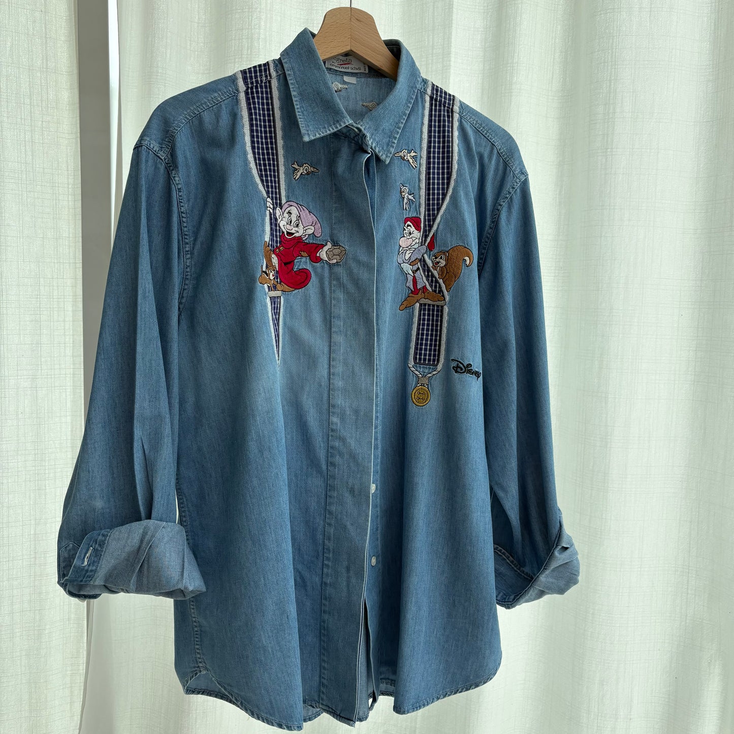 Camicia jeans 7 nani con bretelle