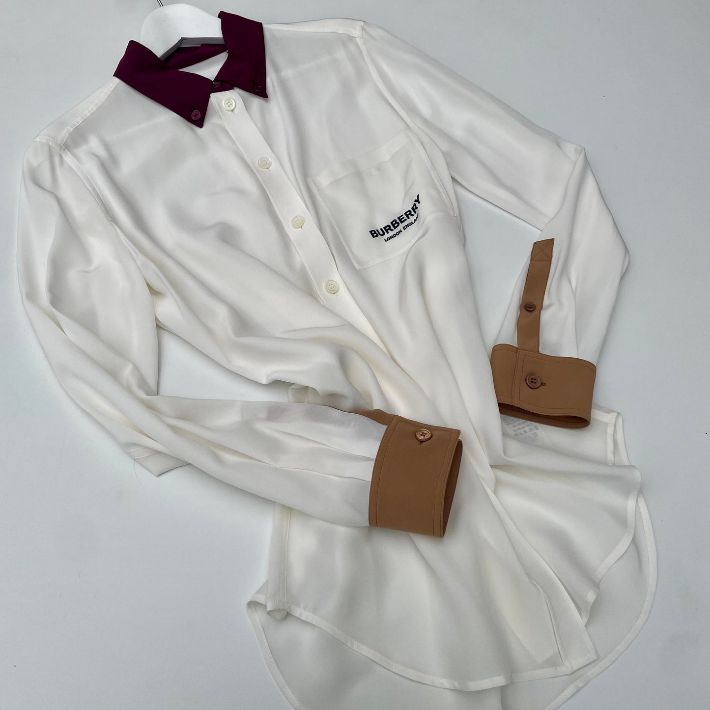 Chemise en soie Burberry d'automne