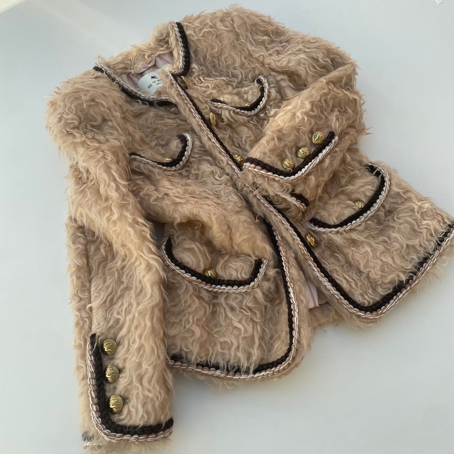 Veste en peau lainée Etro