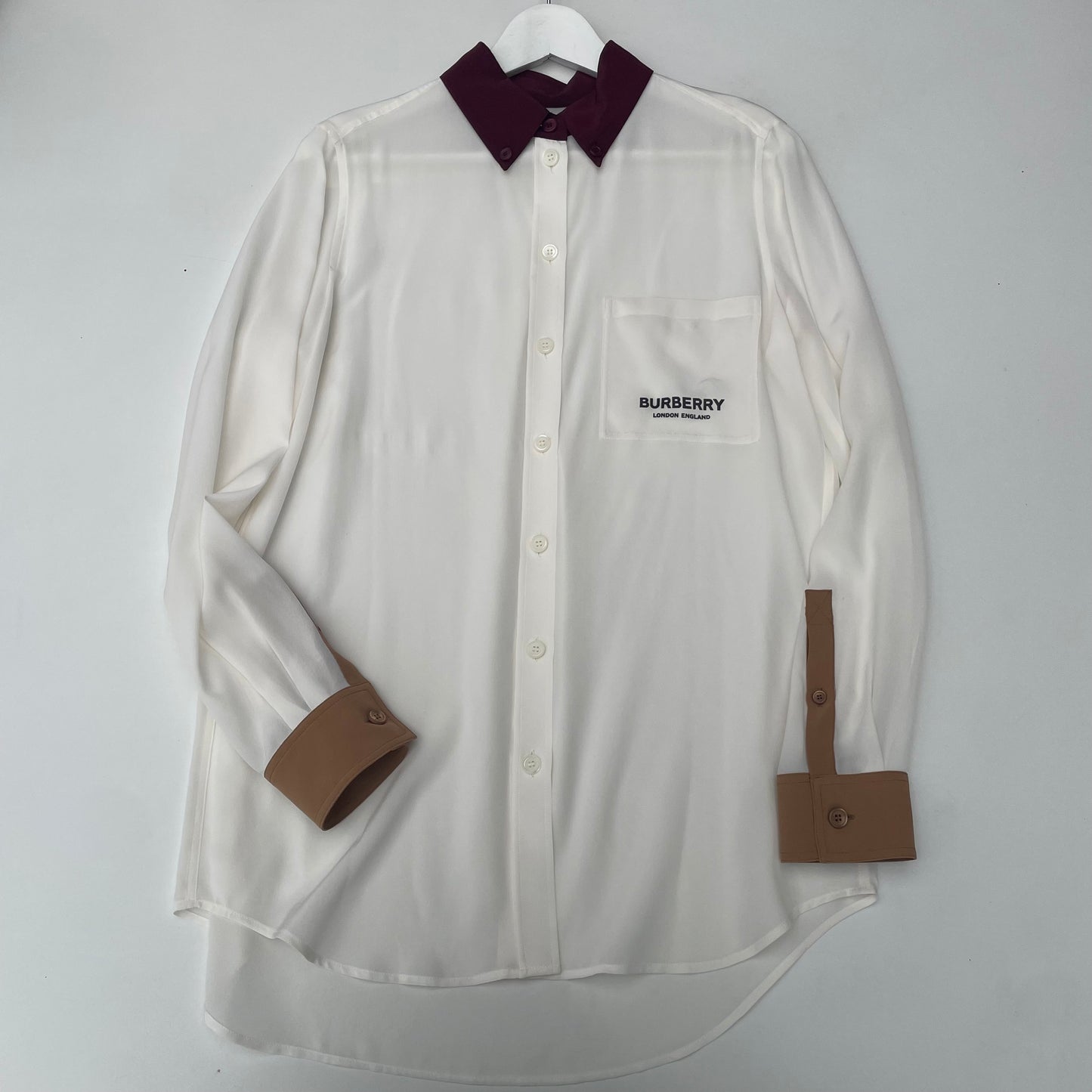 Chemise en soie Burberry d'automne