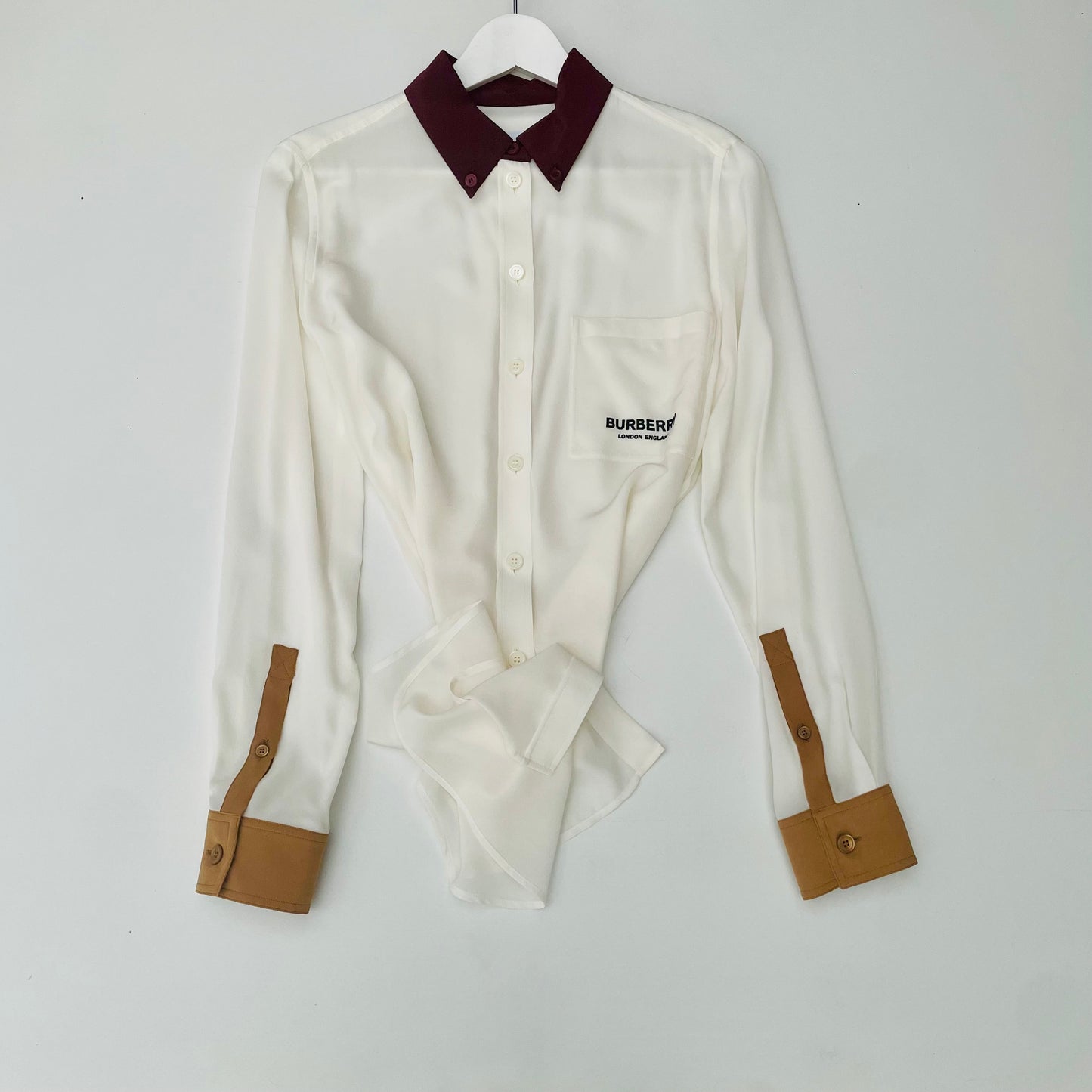 Chemise en soie Burberry d'automne