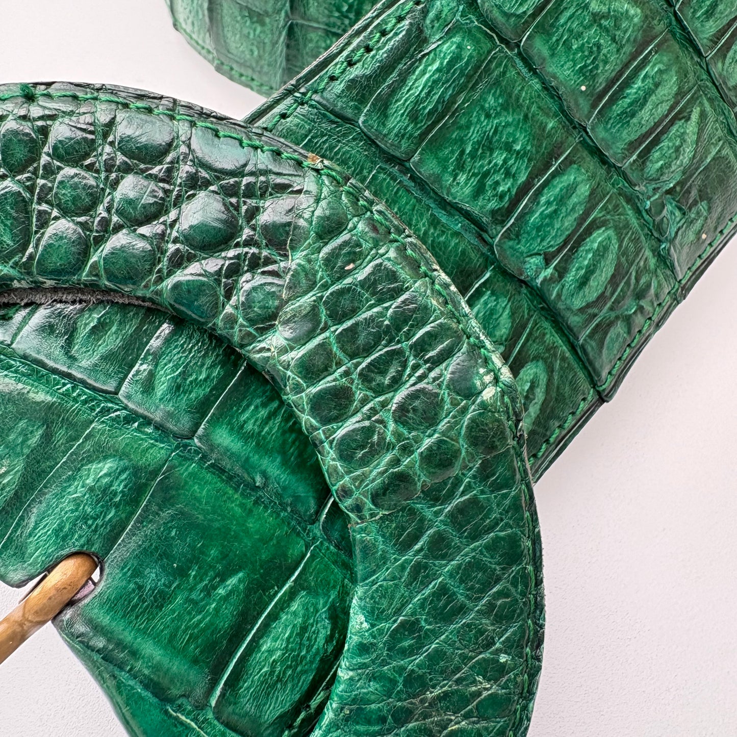 Cinturone croco verde