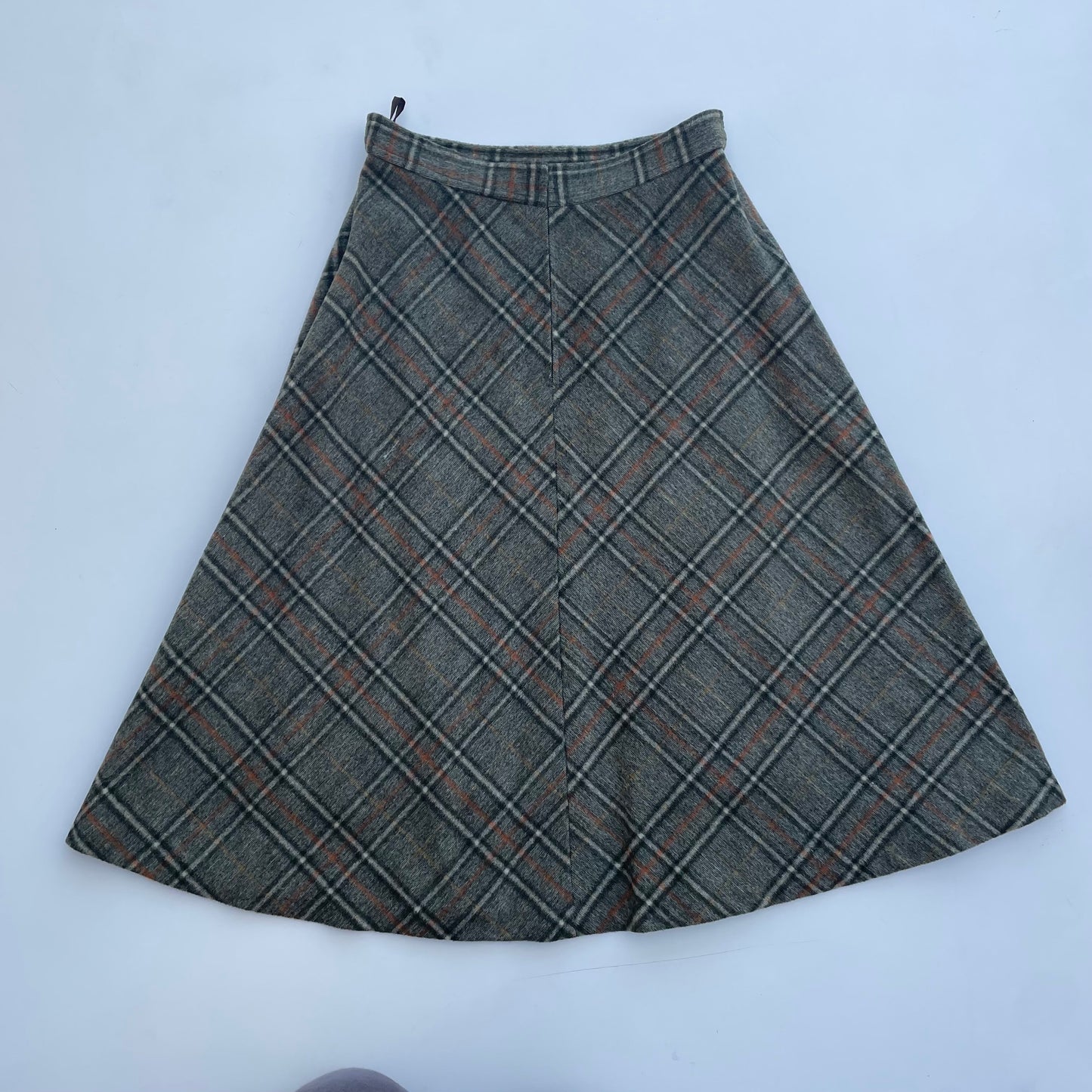 Gonna tartan taglio godet