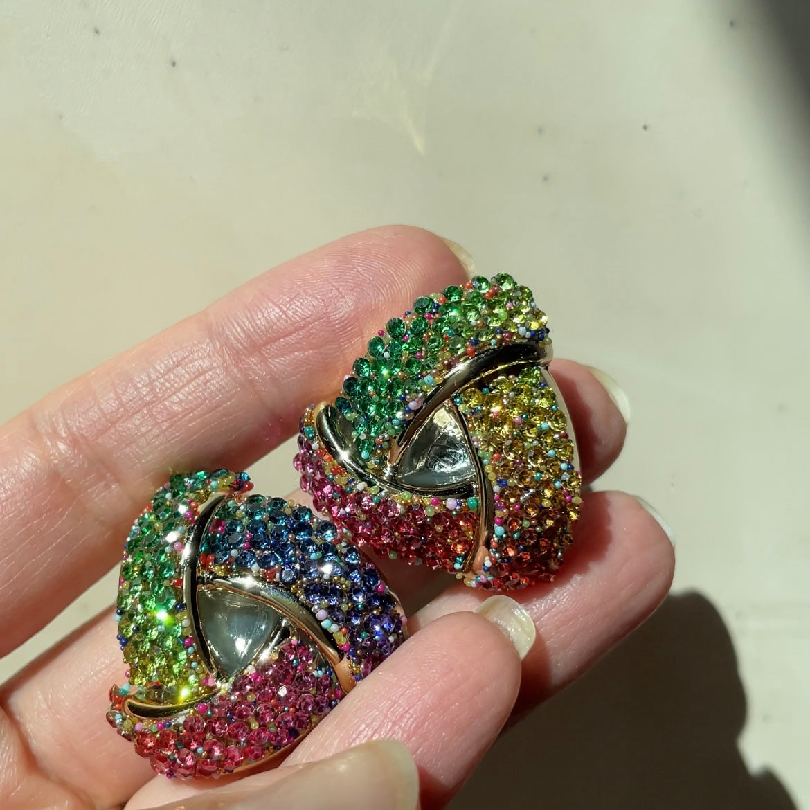 Boucles d'oreilles arc-en-ciel