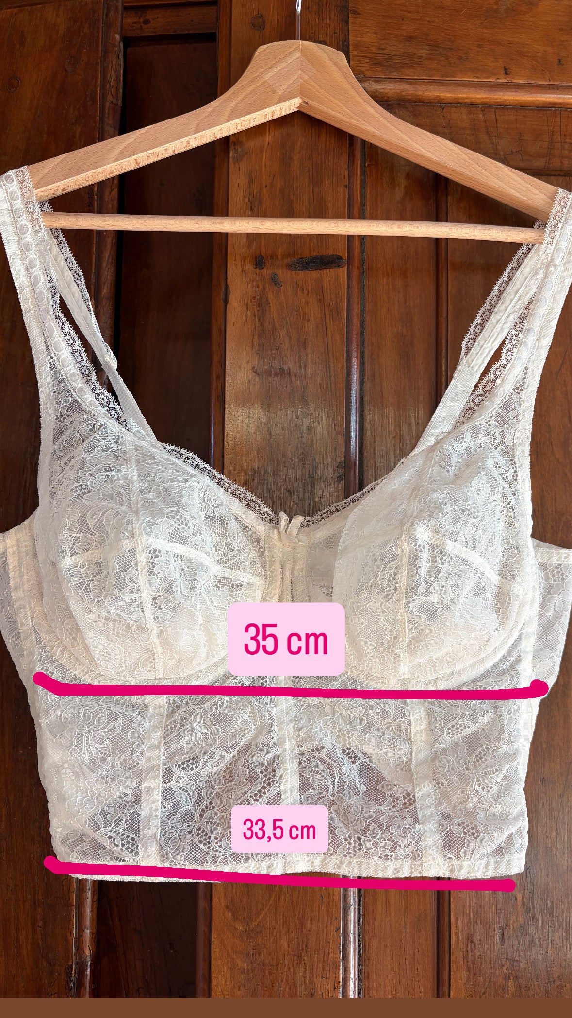 Corsetto pizzo macramè