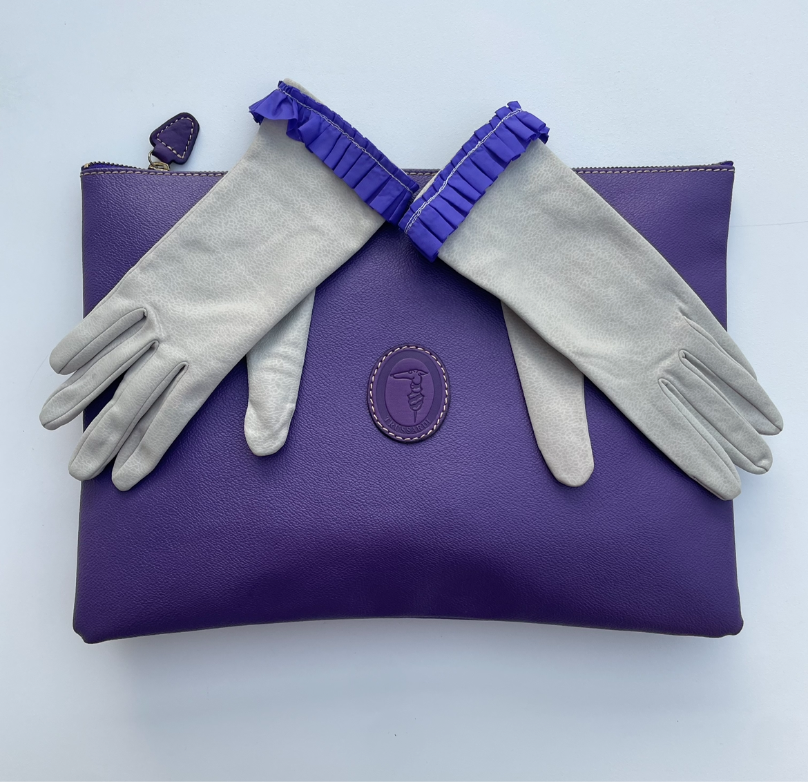 Guanti nastro viola
