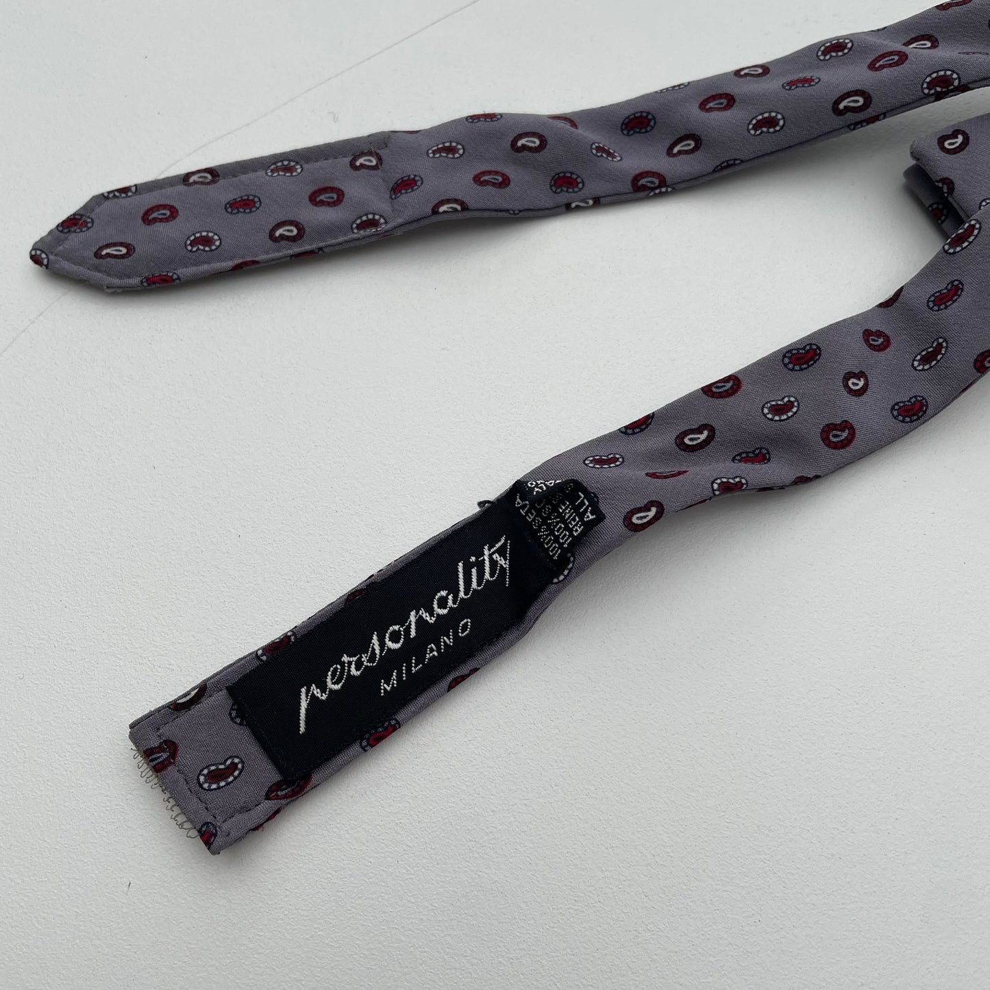 Papillon fantasia paisley grigio