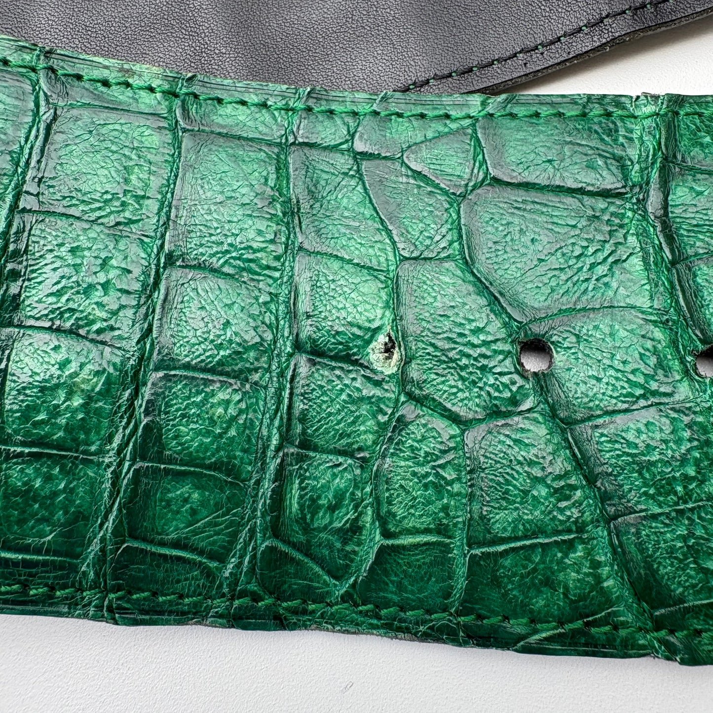 Cinturone croco verde