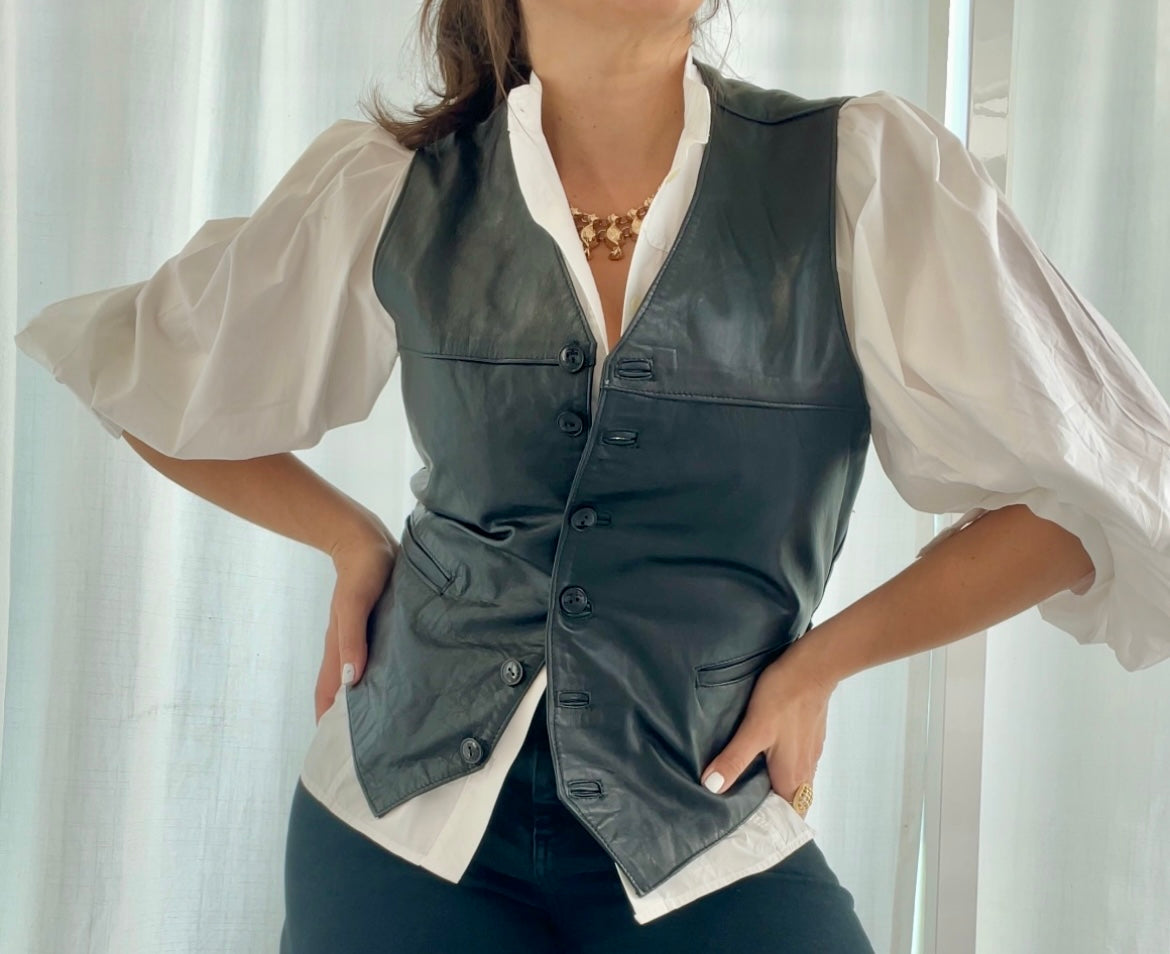 Gilet in pelle