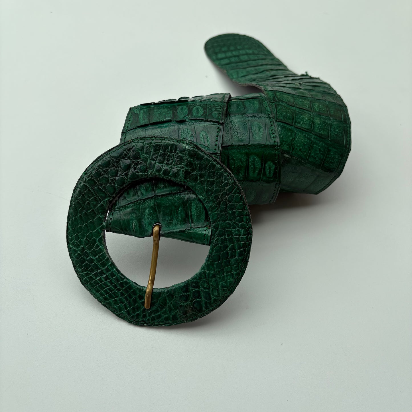Cinturone croco verde