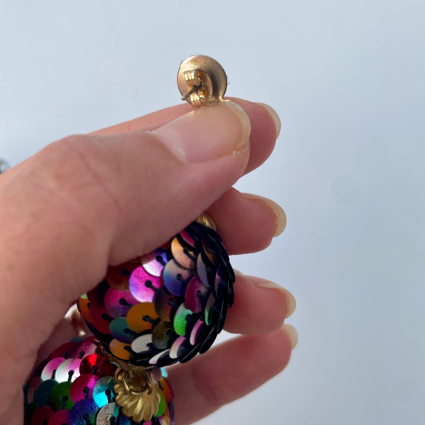 Orecchini paillettes anni 80