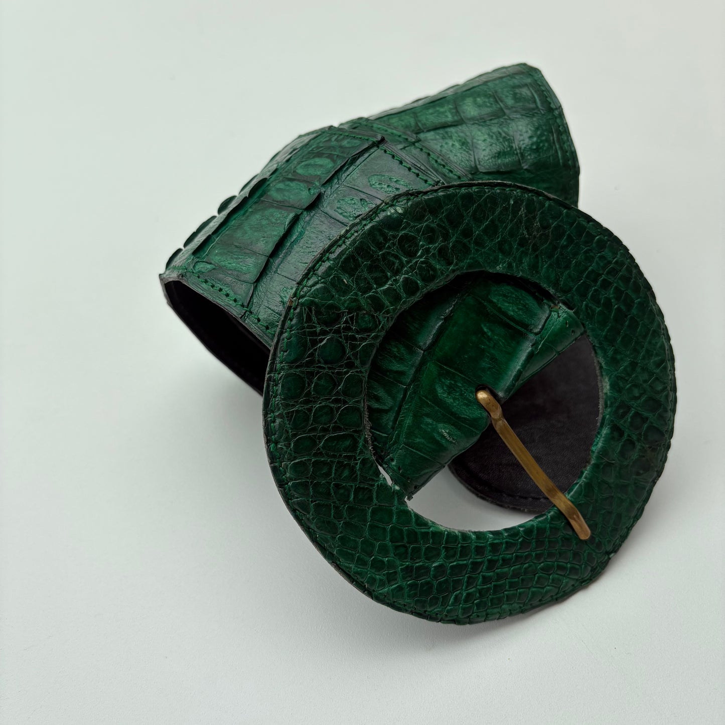Cinturone croco verde
