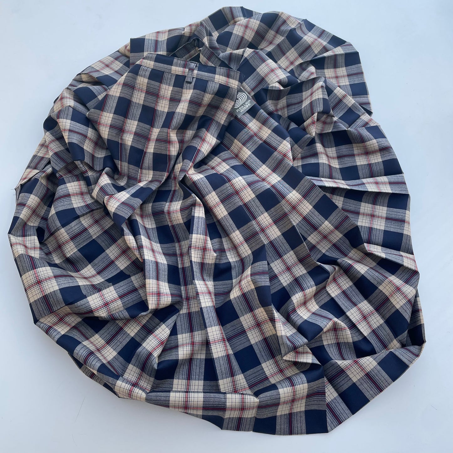 Blue tartan skirt