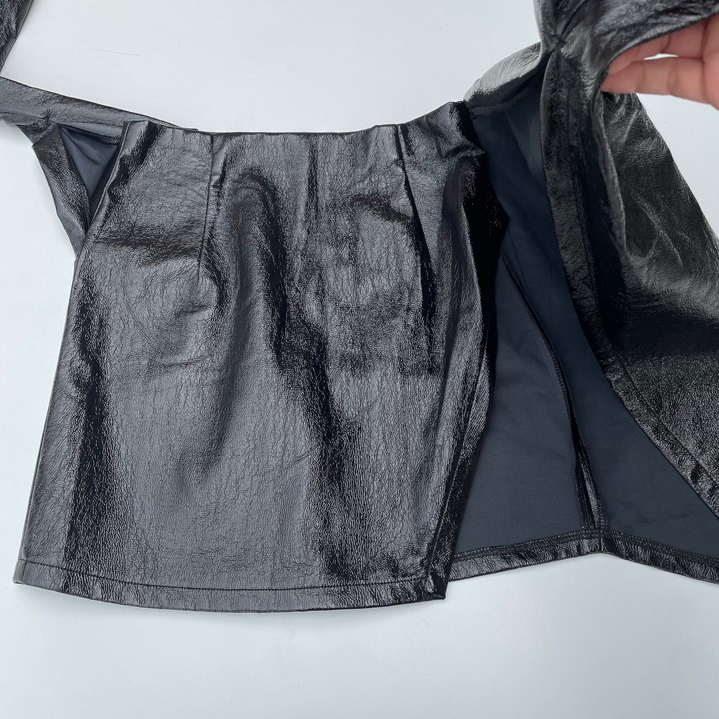 Vinyl miniskirt