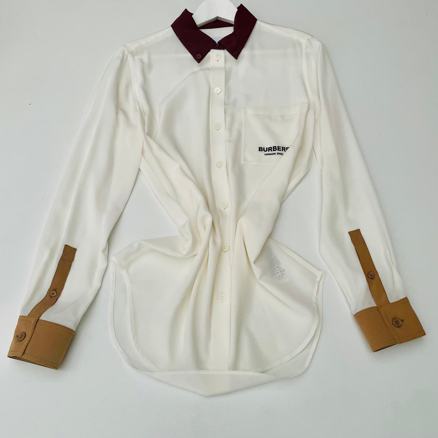 Chemise en soie Burberry d'automne