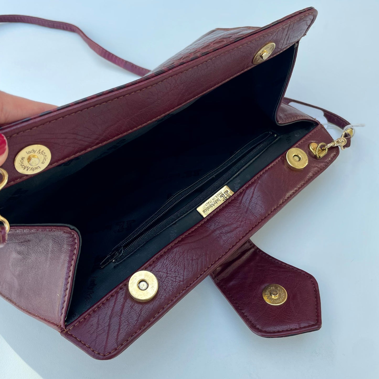 Burgundy bag
