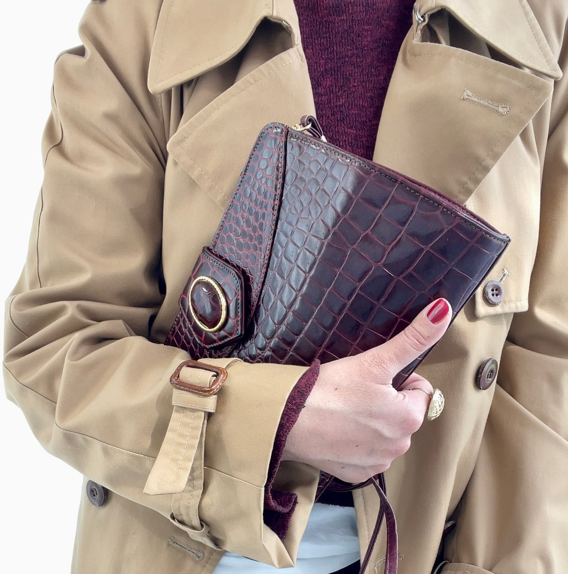 Burgundy bag