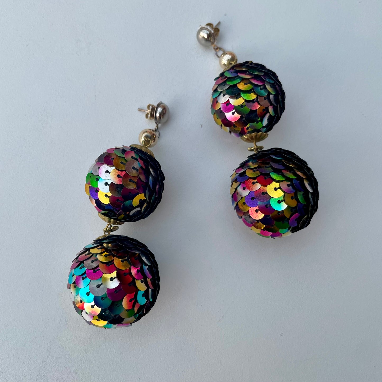 Orecchini paillettes anni 80