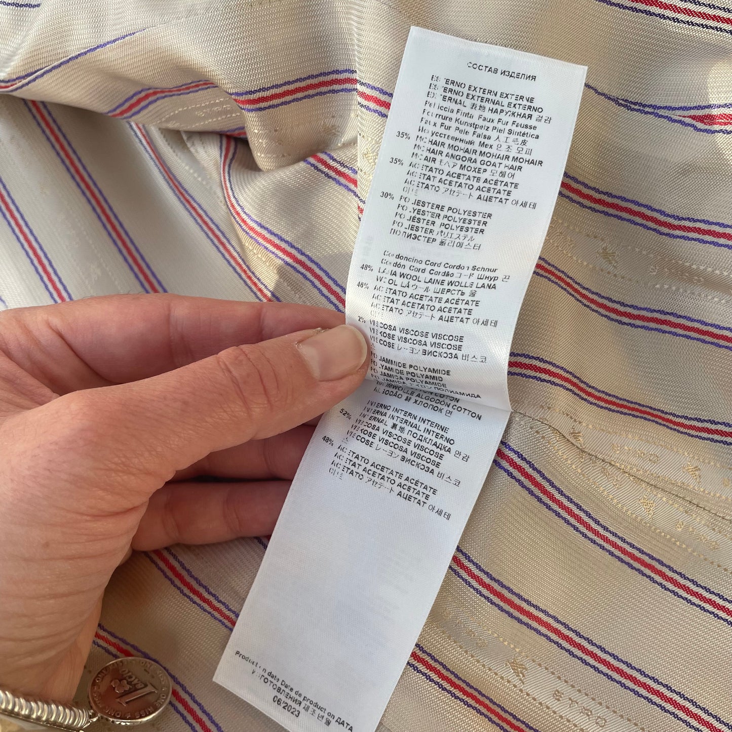 Veste en peau lainée Etro