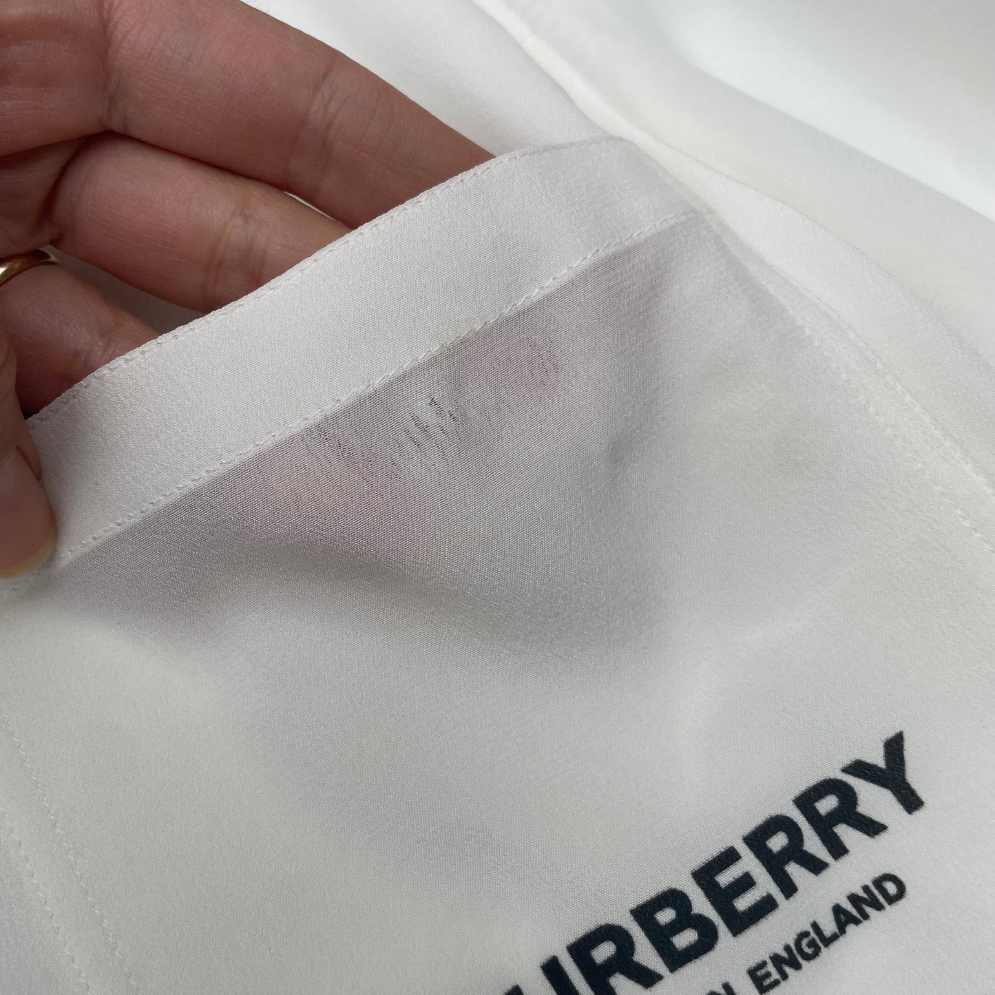 Chemise en soie Burberry d'automne