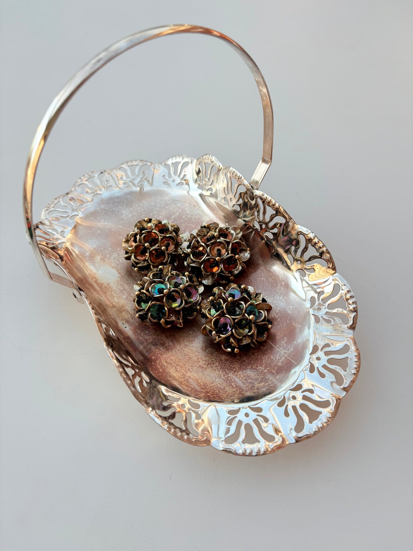 Orecchini 80’s ortensie