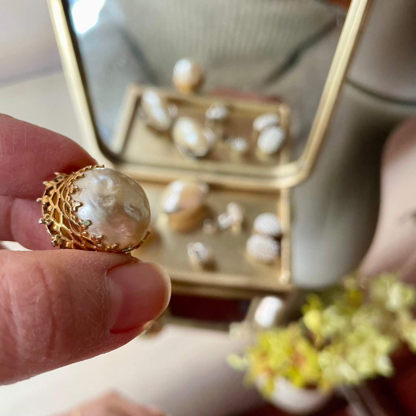 Irregular pearl clips