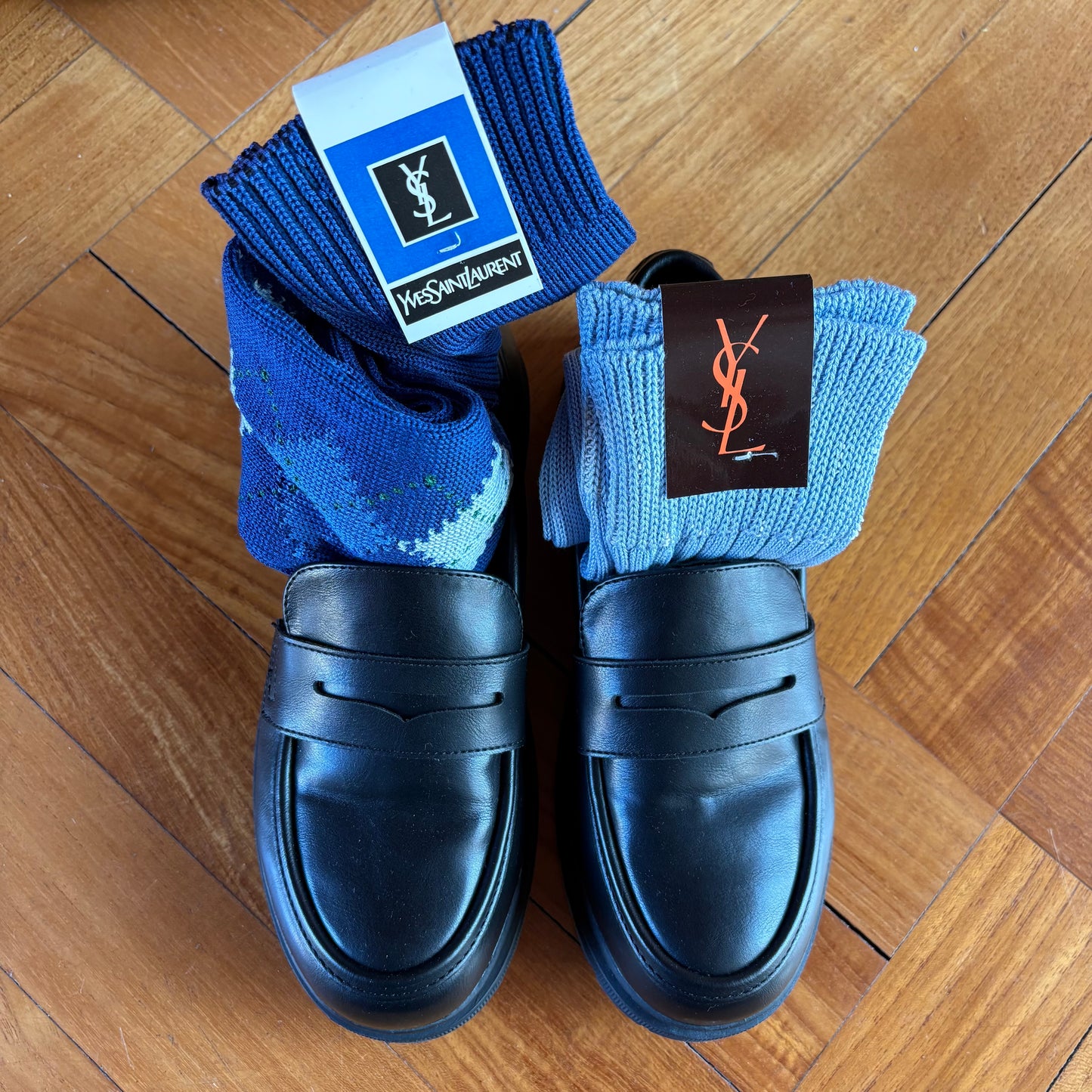 Calzettoni YSL azzurri