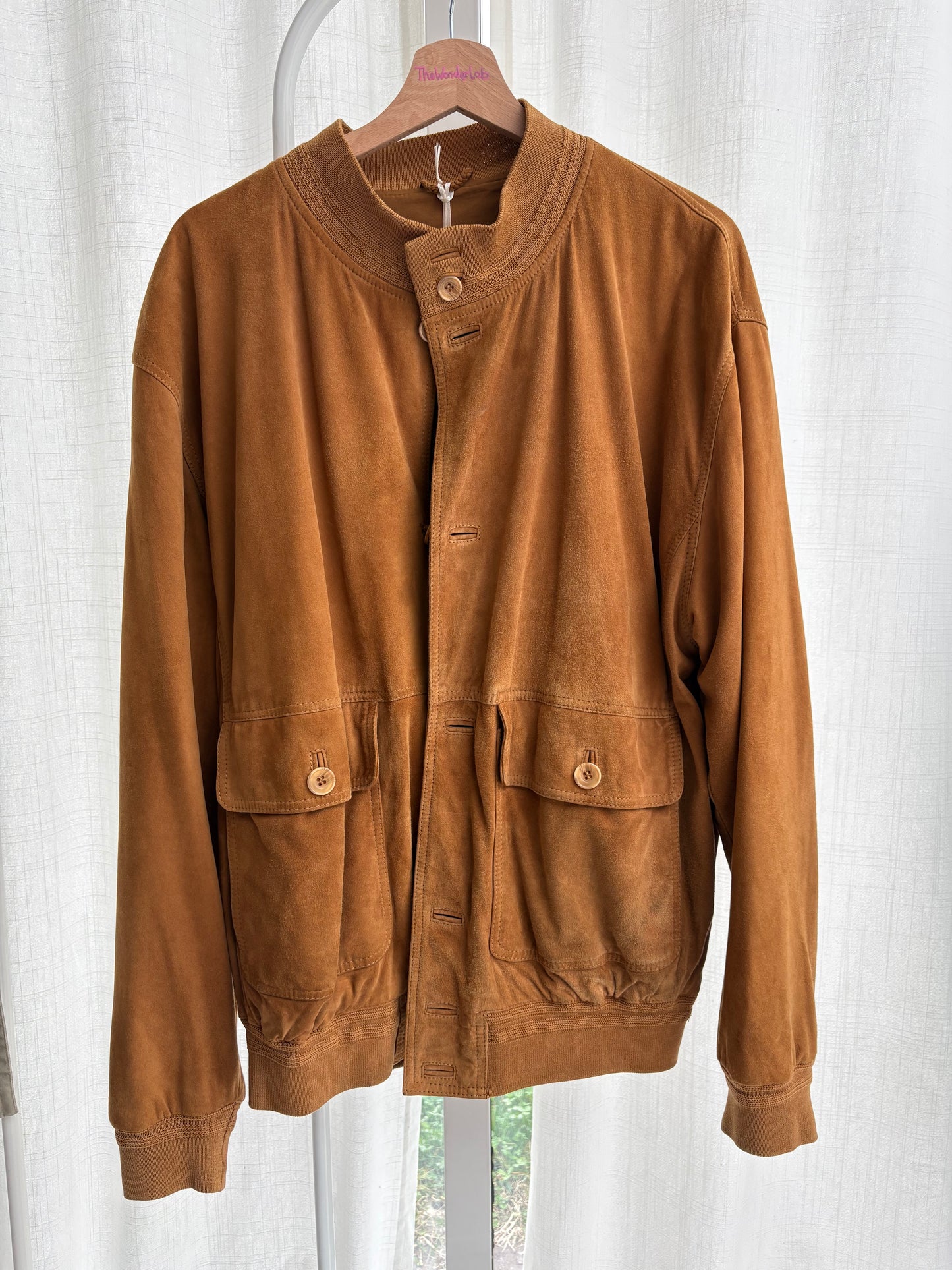 Rennino- bomber in pelle scamosciata