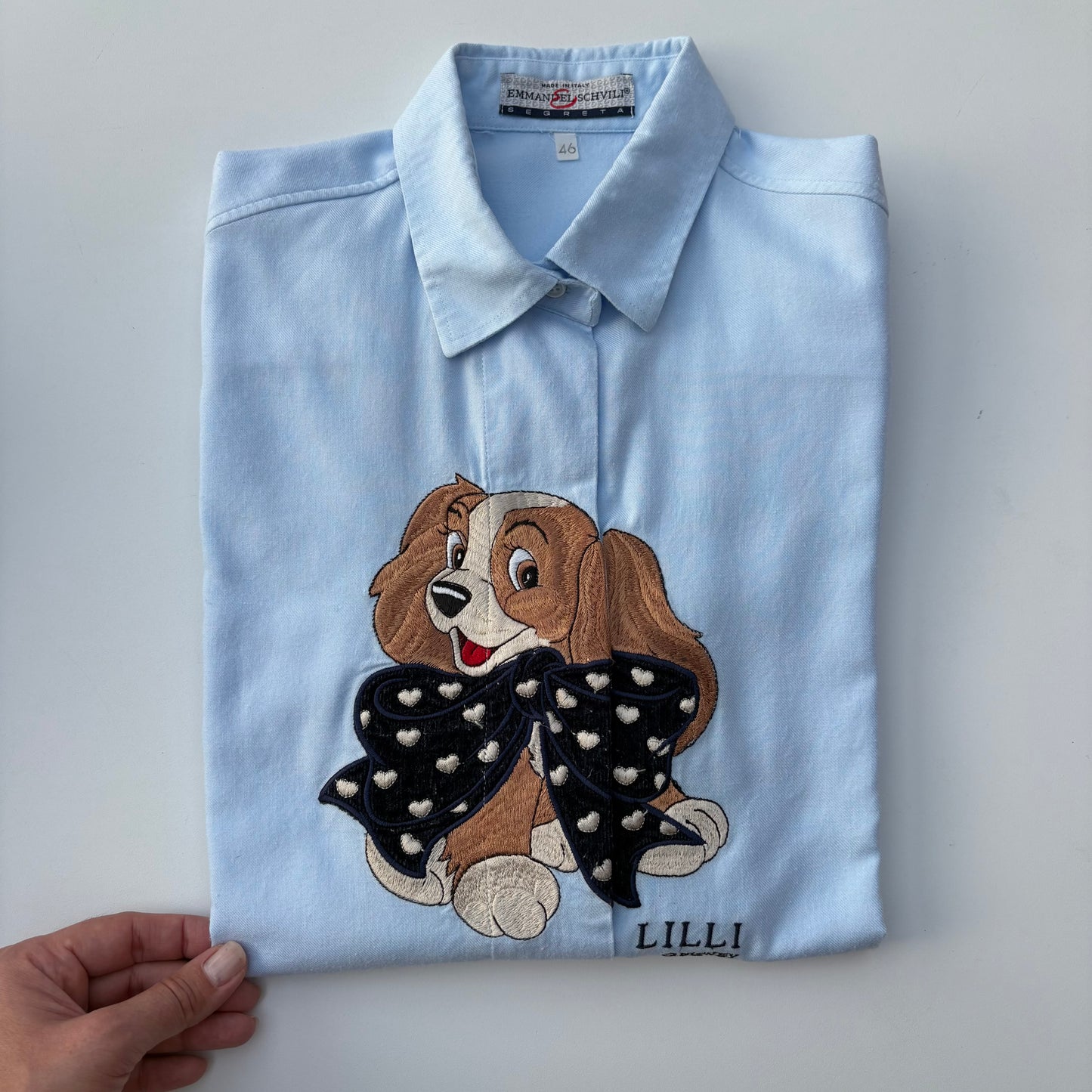 Camicia azzurra con Lilli