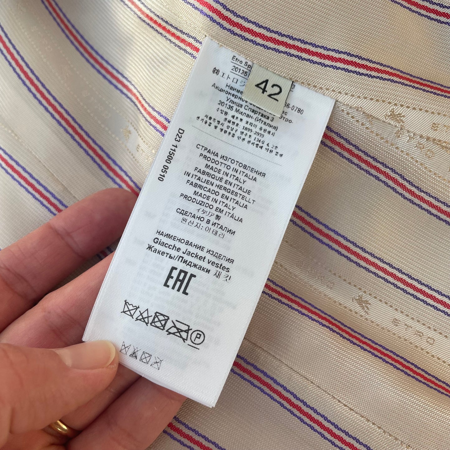 Veste en peau lainée Etro