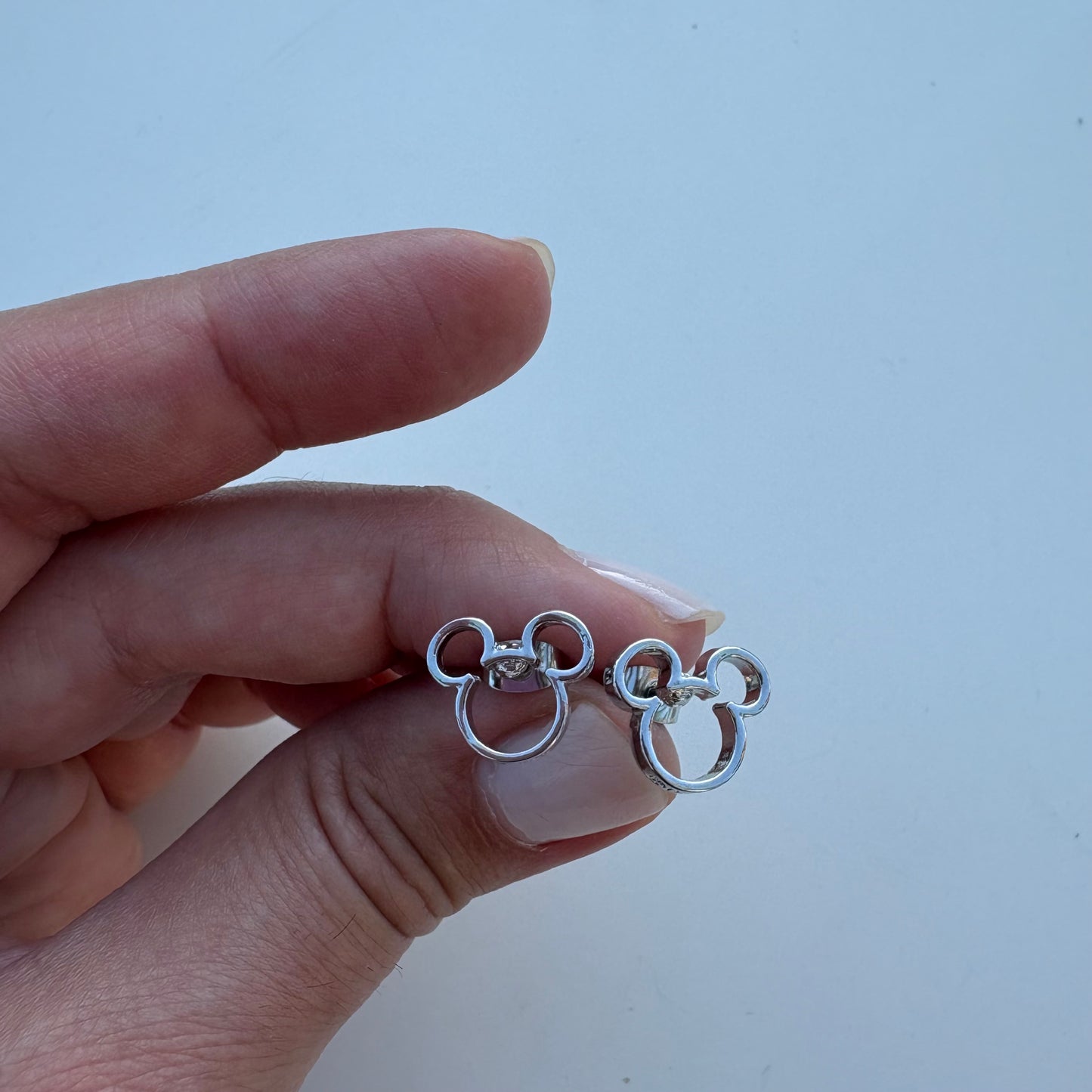 Orecchini argento topolino