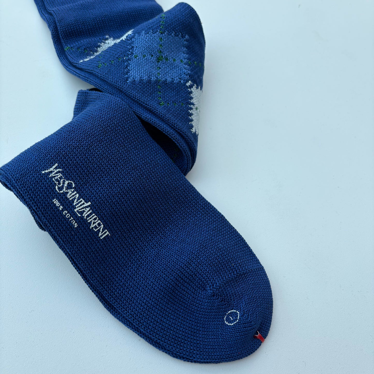 Calzettoni YSL rombi blu-azzurro