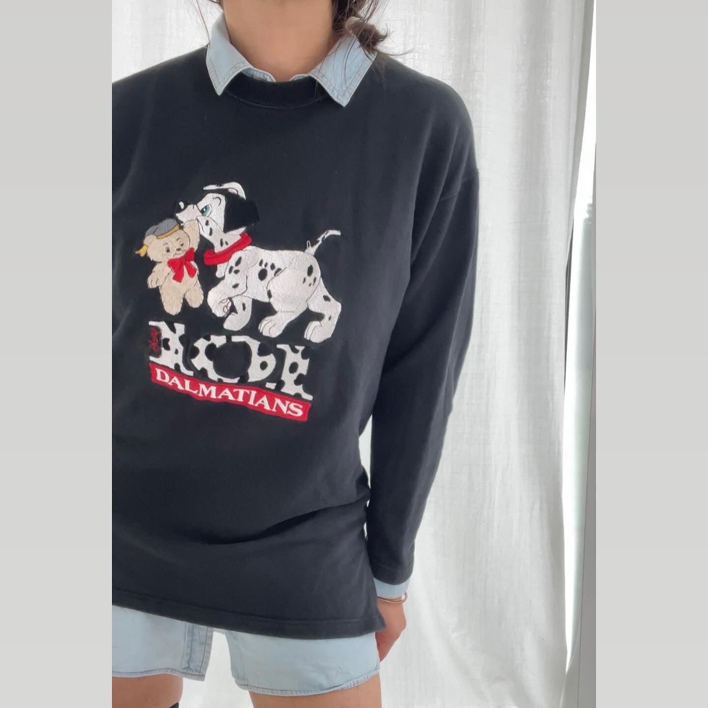 Felpa nera con dalmata