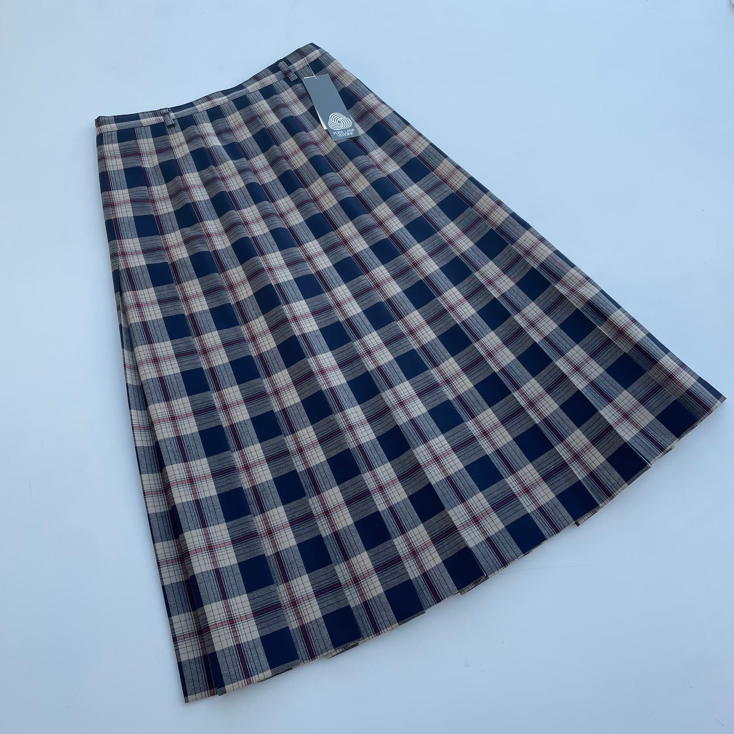 Blue tartan skirt