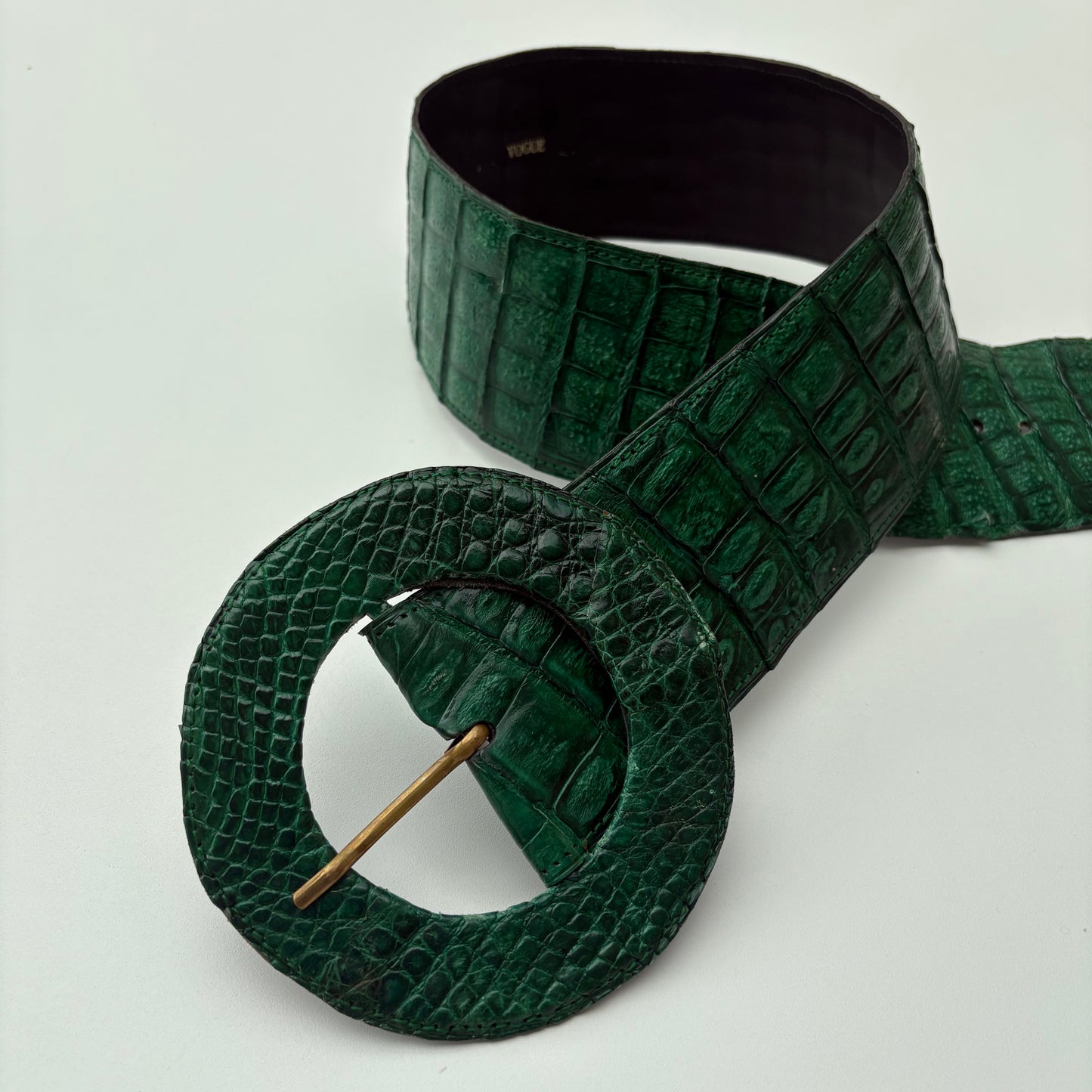 Cinturone croco verde