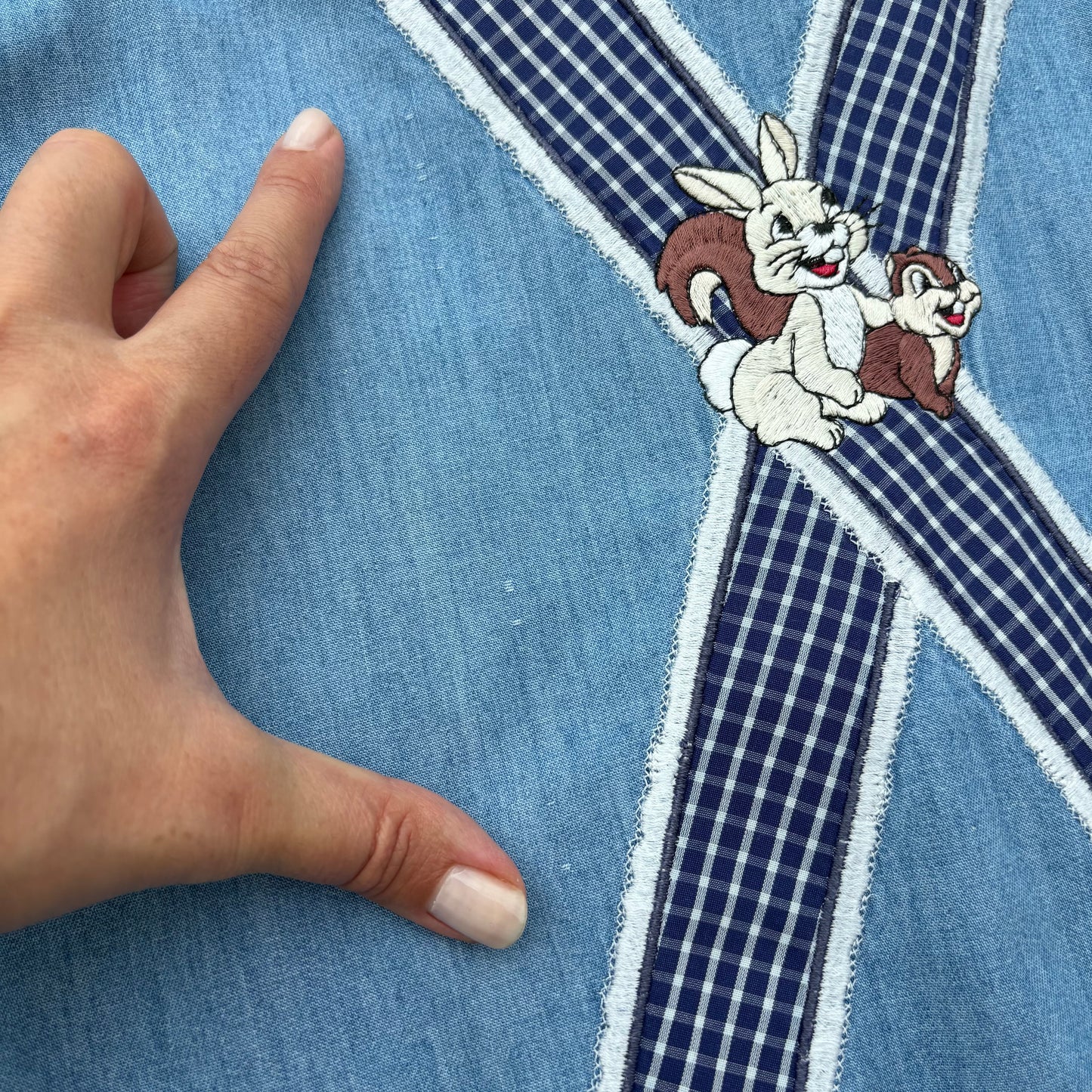 Camicia jeans 7 nani con bretelle