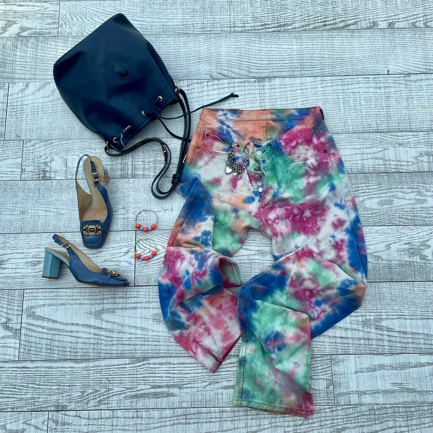 Tie-dye jeans
