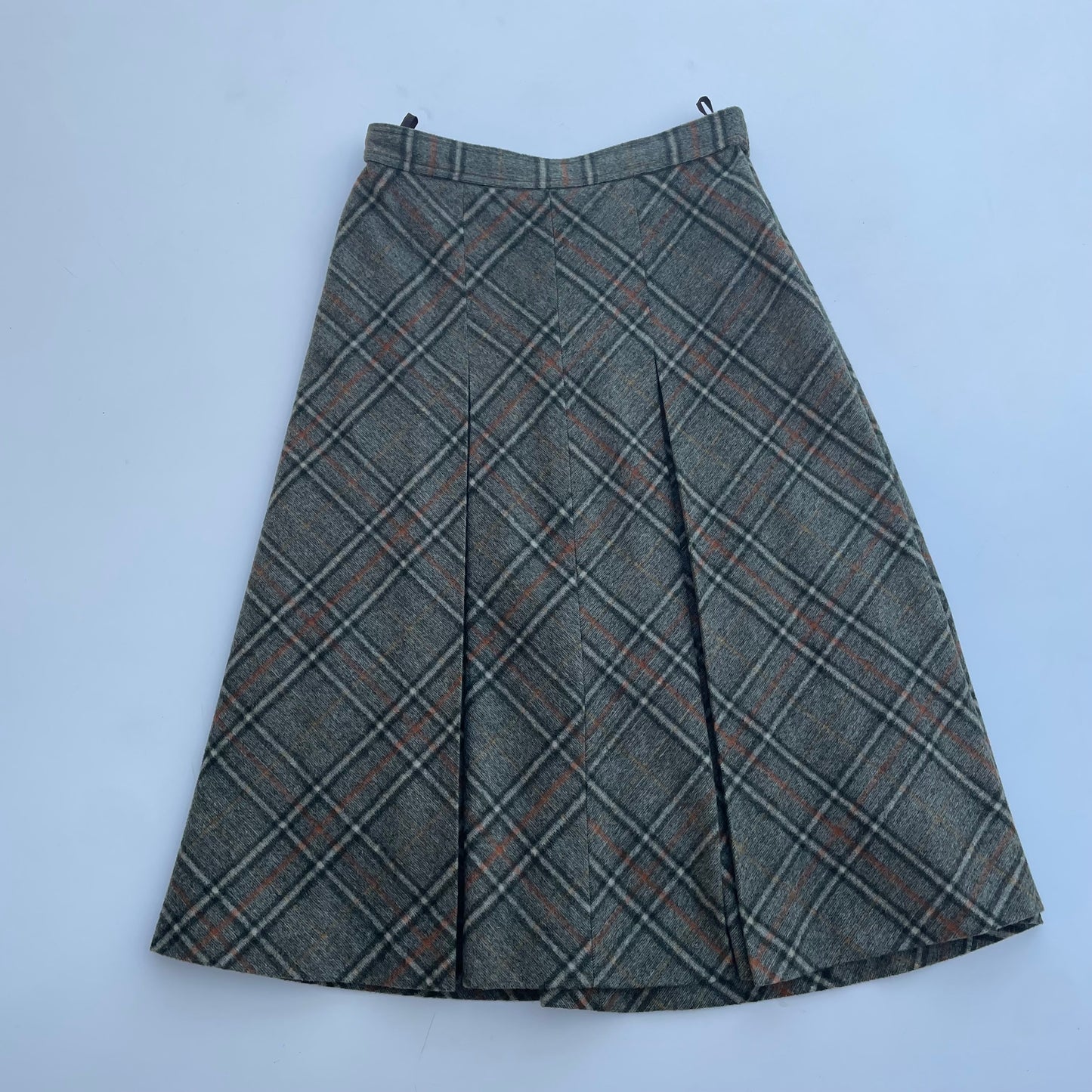 Gonna tartan taglio godet