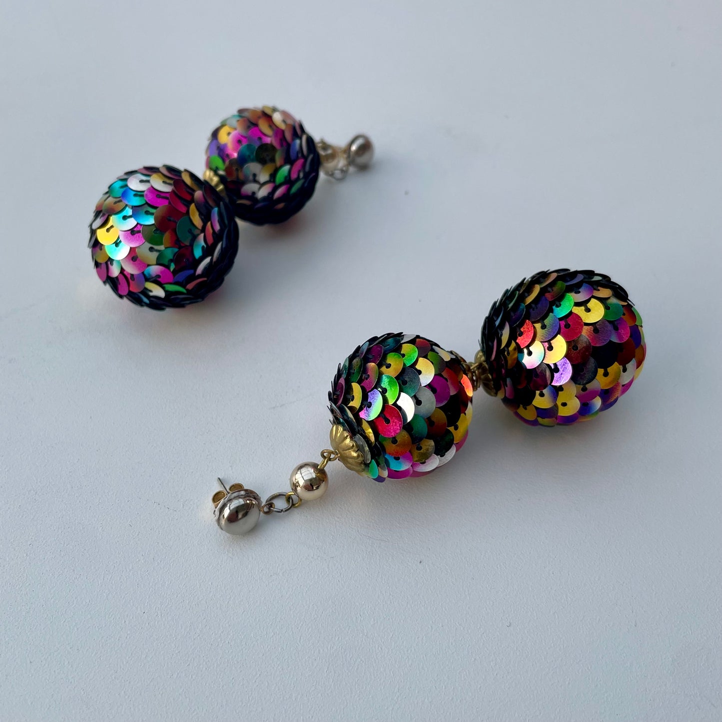 Orecchini paillettes anni 80