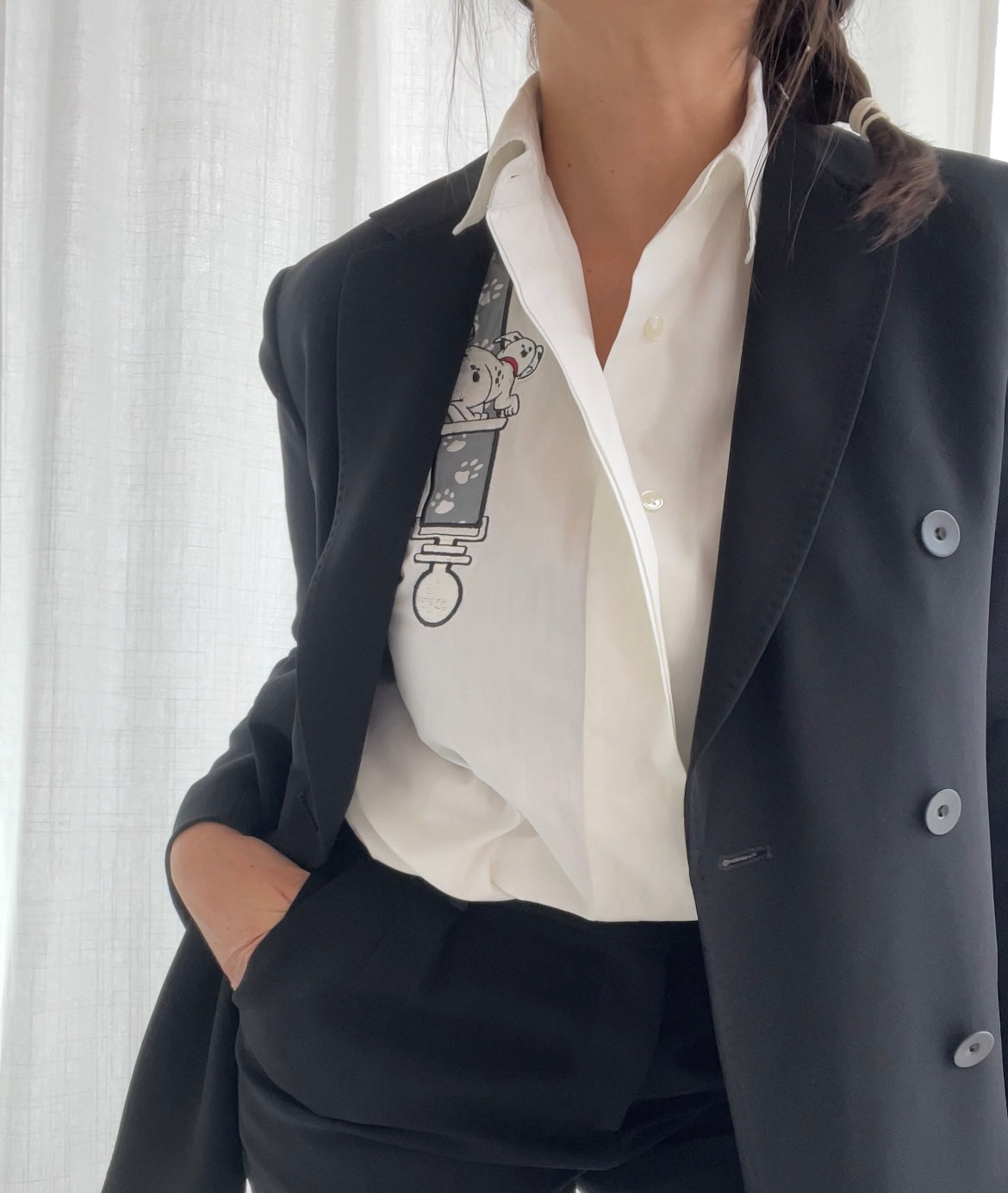 Camicia bretelle con dalmata