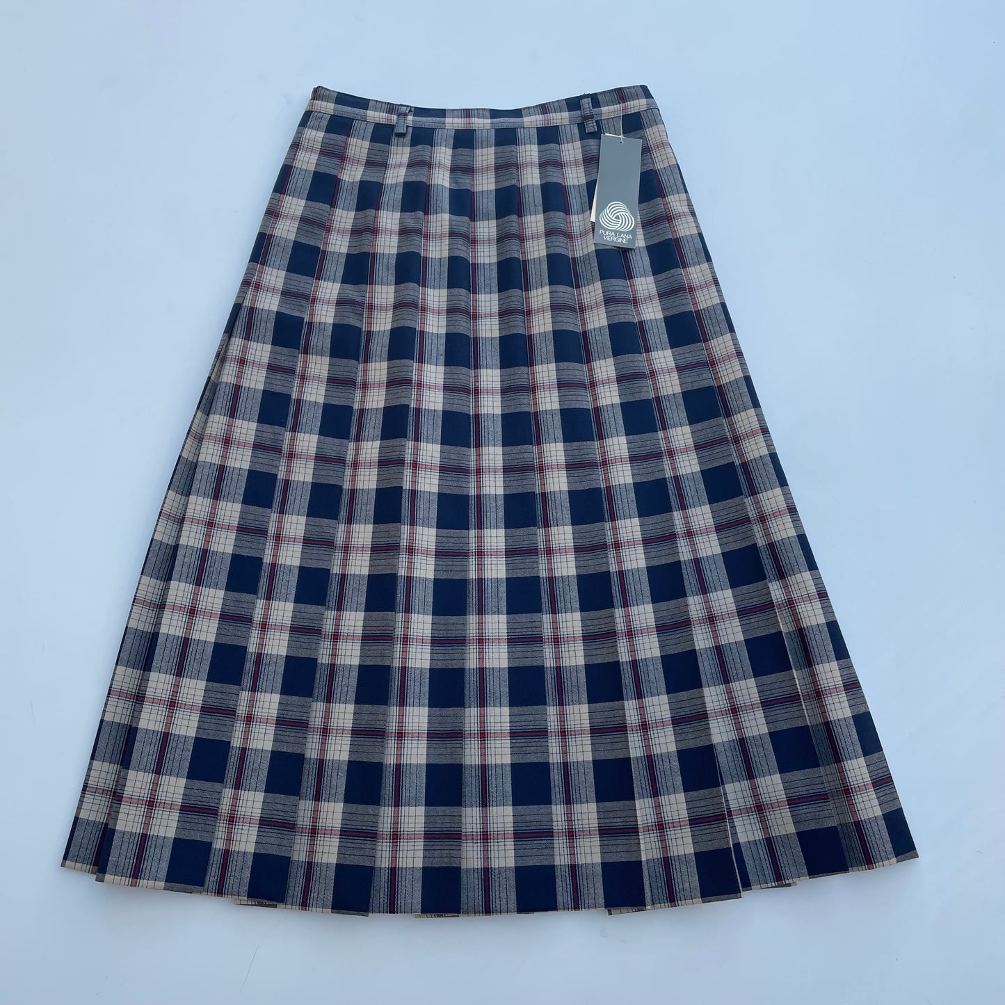 Blue tartan skirt