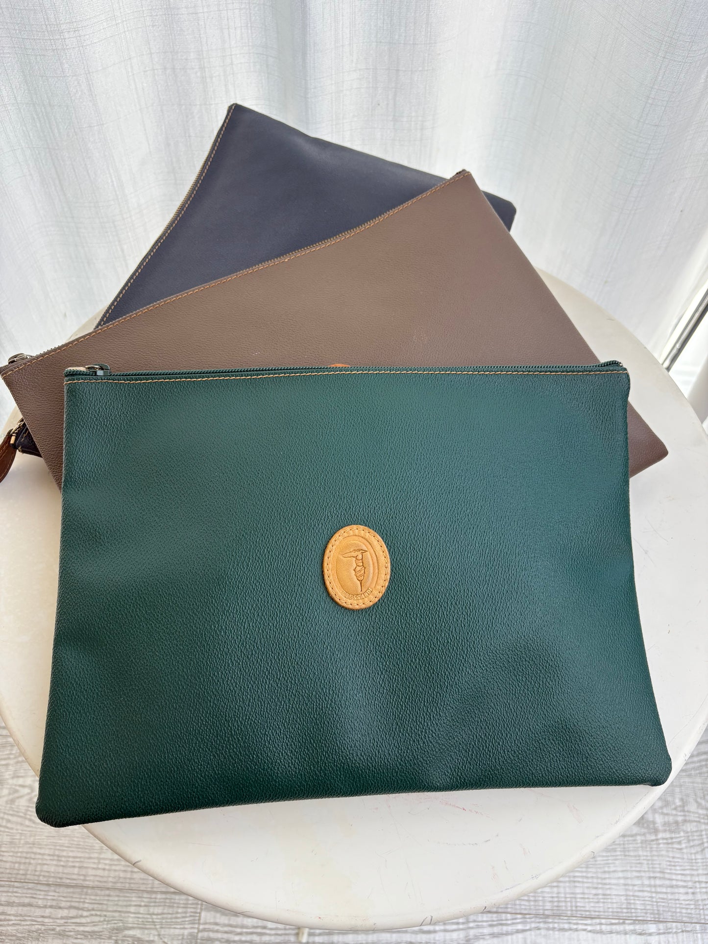 Pochette Trussardi verde scuro