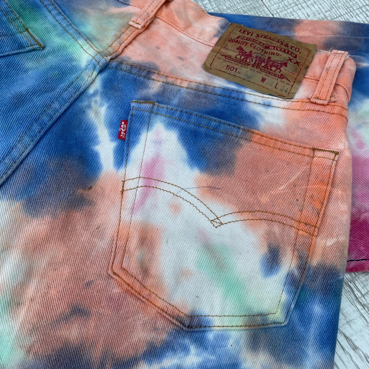 Tie-dye jeans