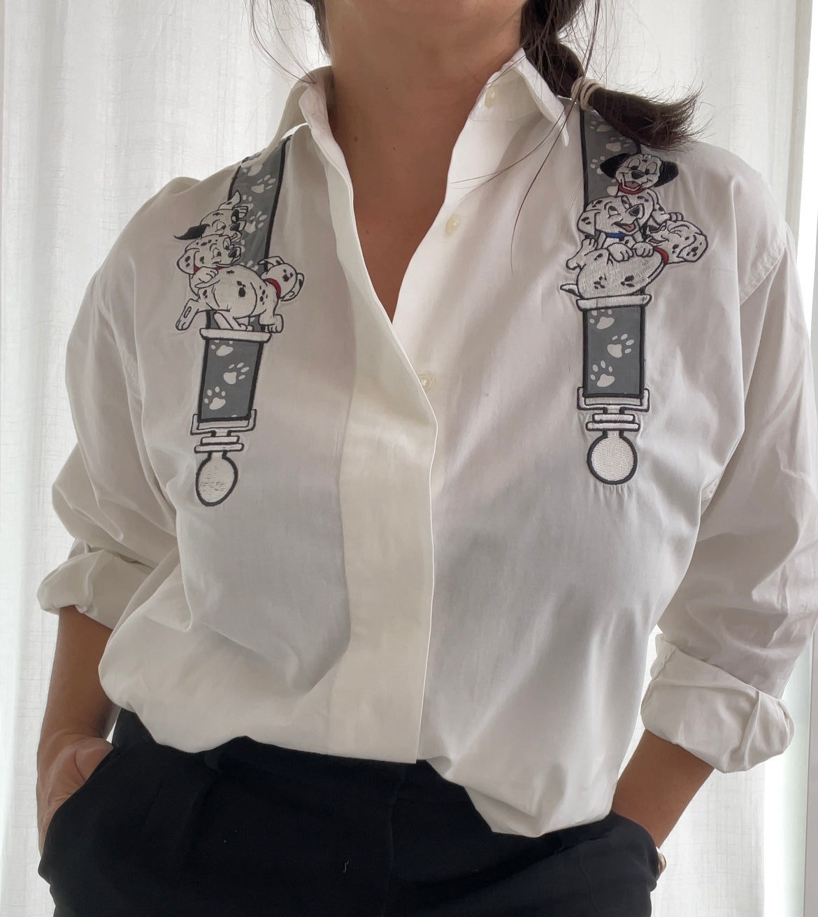 Camicia bretelle con dalmata
