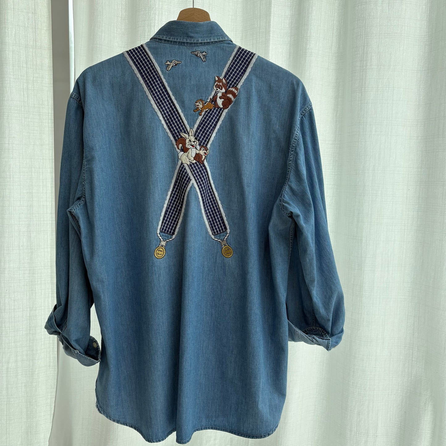 Camicia jeans 7 nani con bretelle