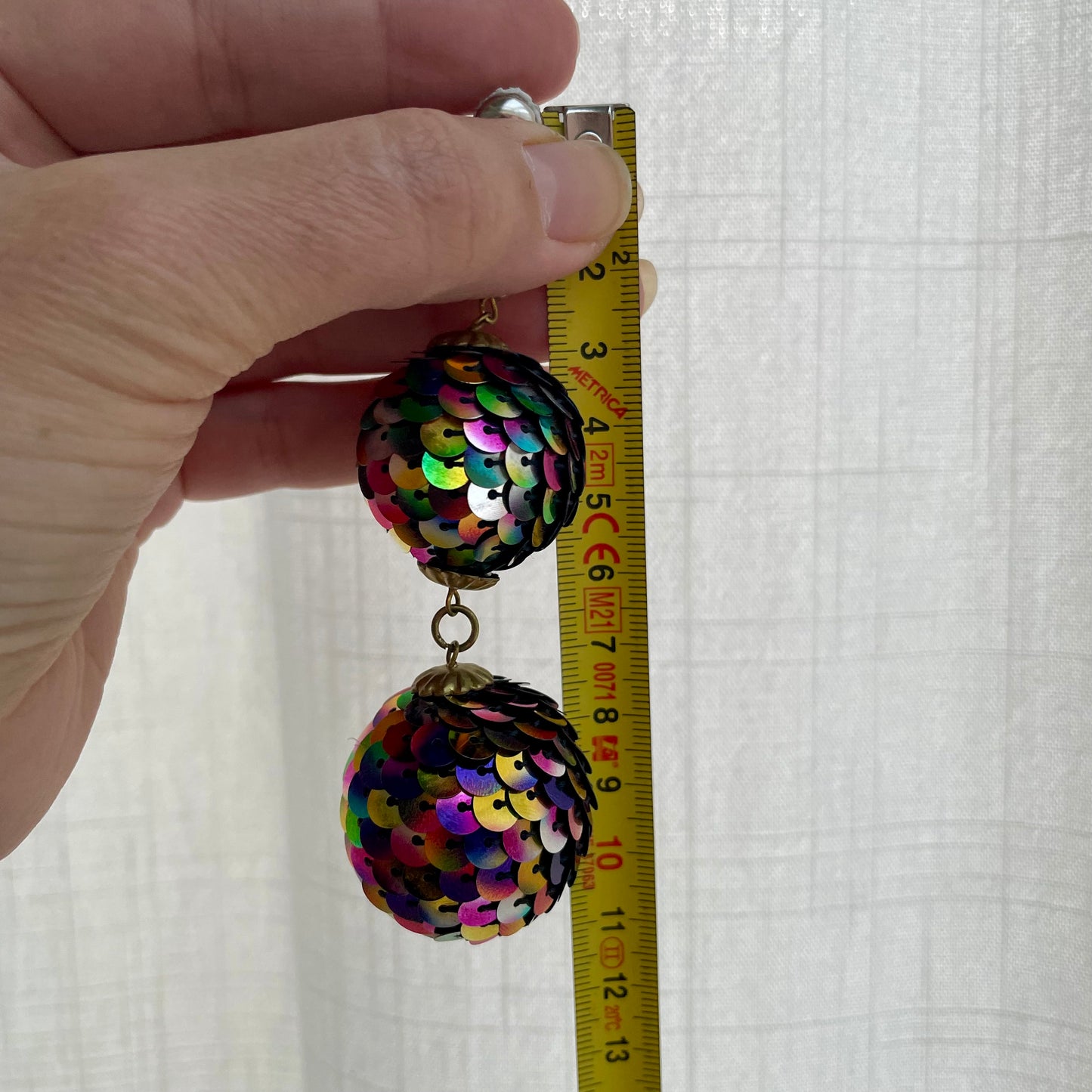 Orecchini paillettes anni 80