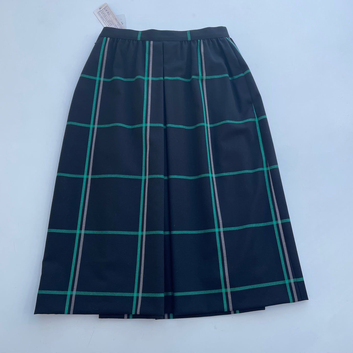 Gonna con fiocco pelle verde
