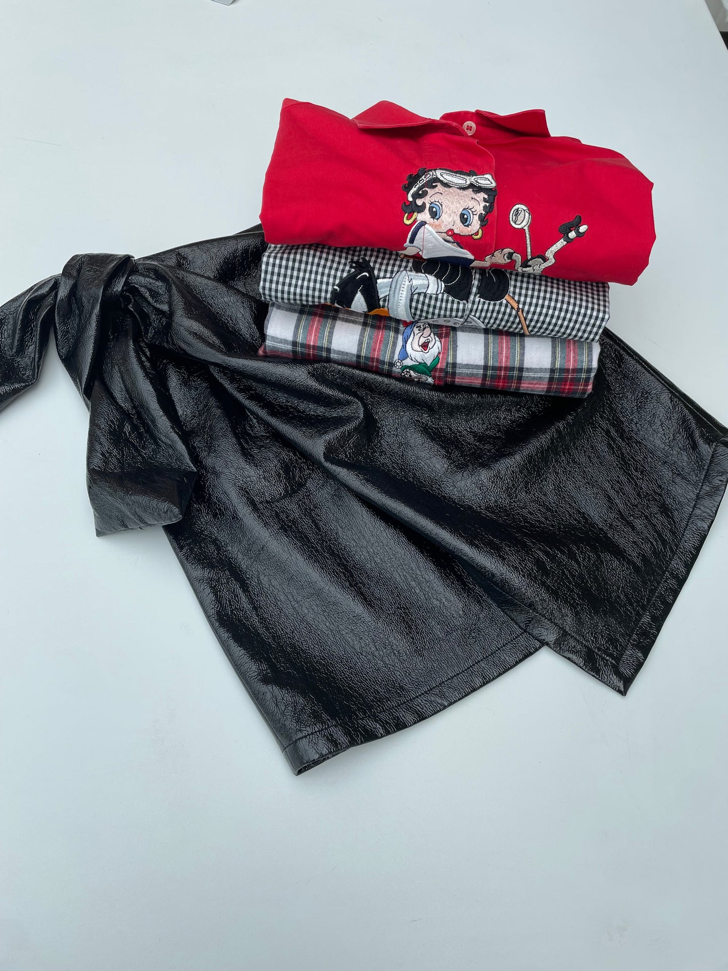 Vinyl miniskirt
