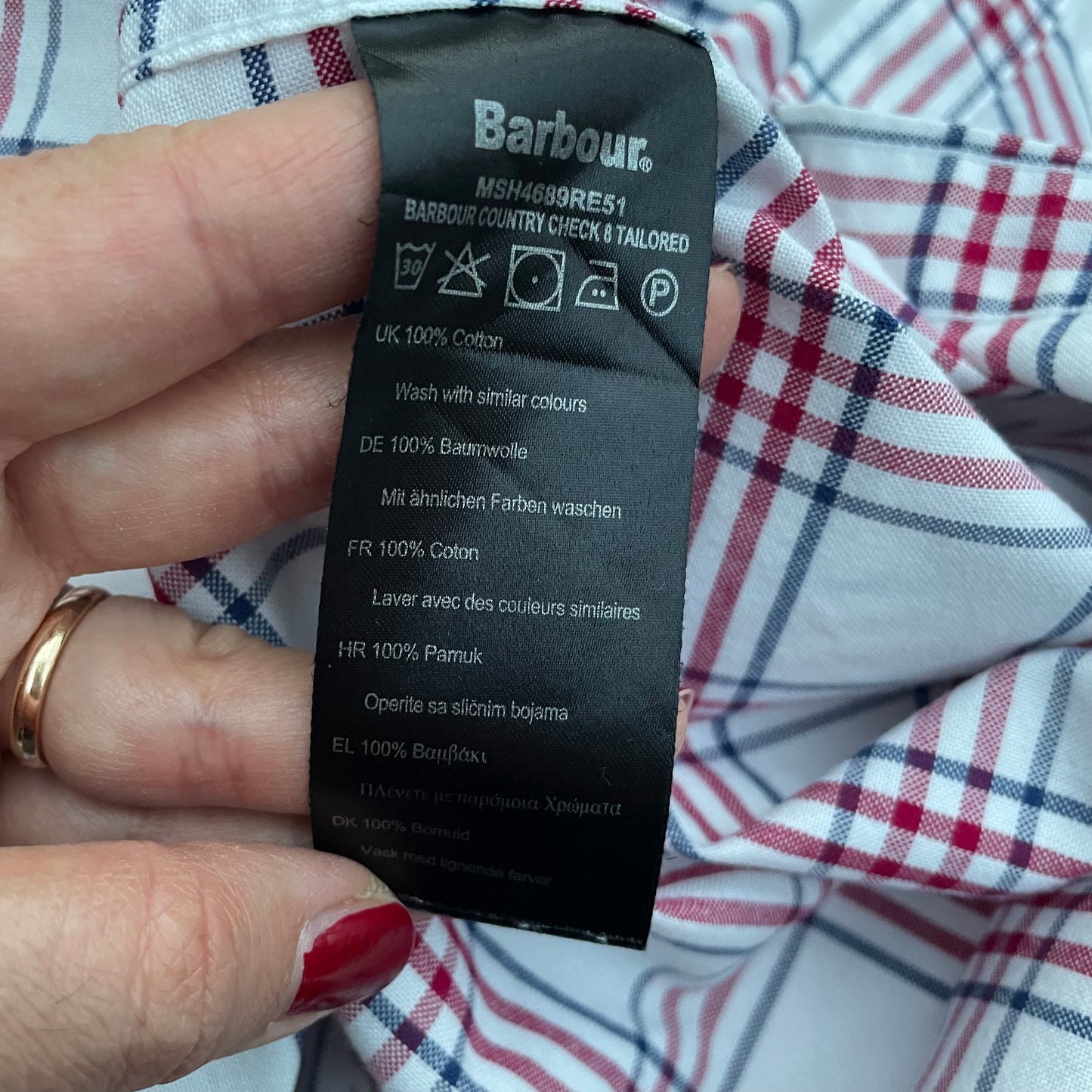 Barbour white shirt