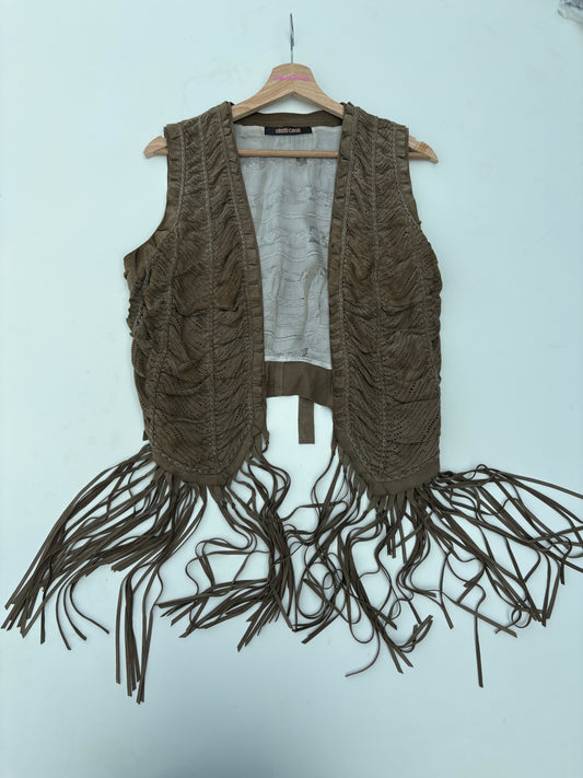 Gilet pelle scamosciata Roberto Cavalli